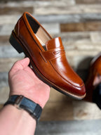 Model Mocassin Oxford Tobacco